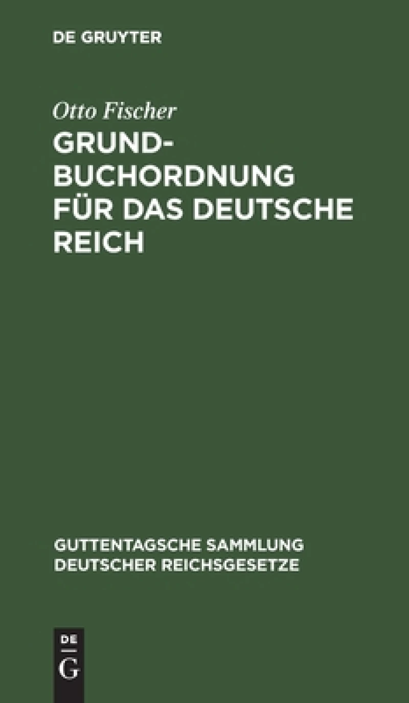 Grundbuchordnung für das Deutsche Reich