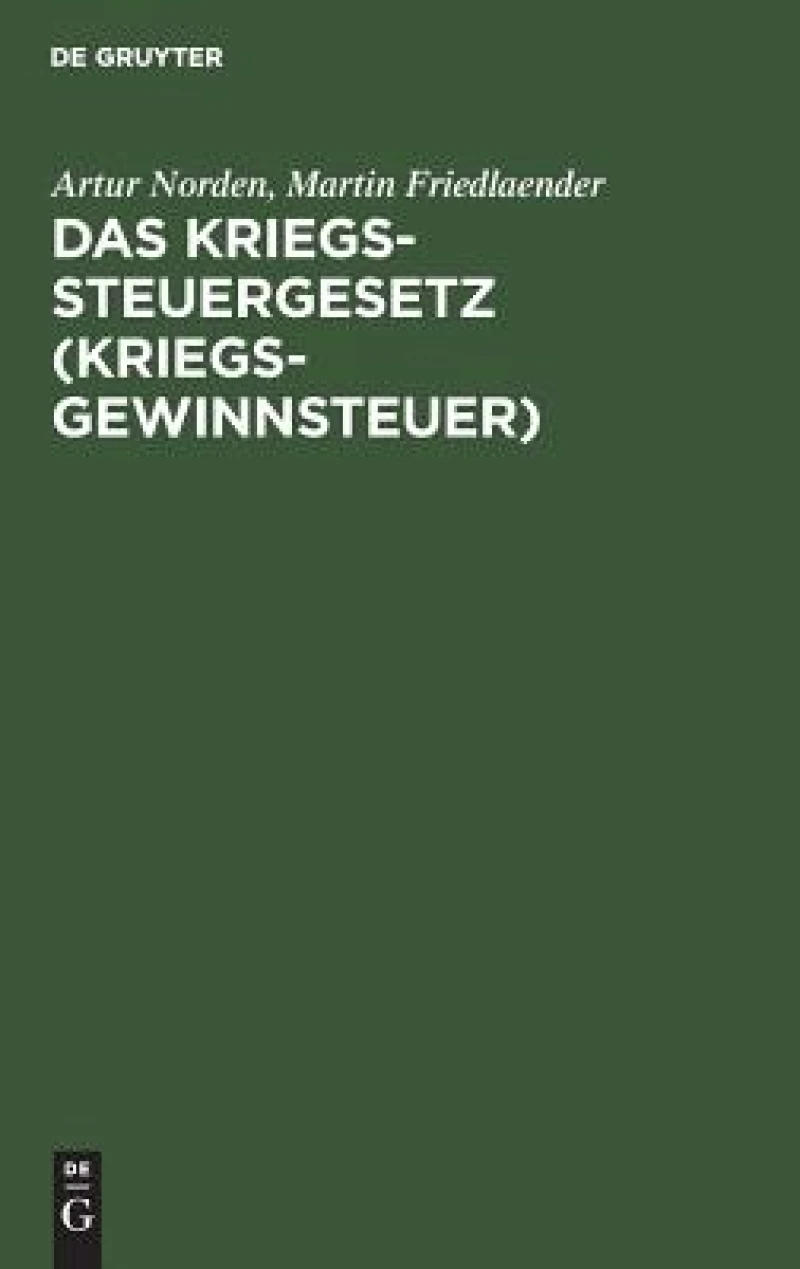 Kriegssteuergesetz (Kriegsgewinnsteuer)