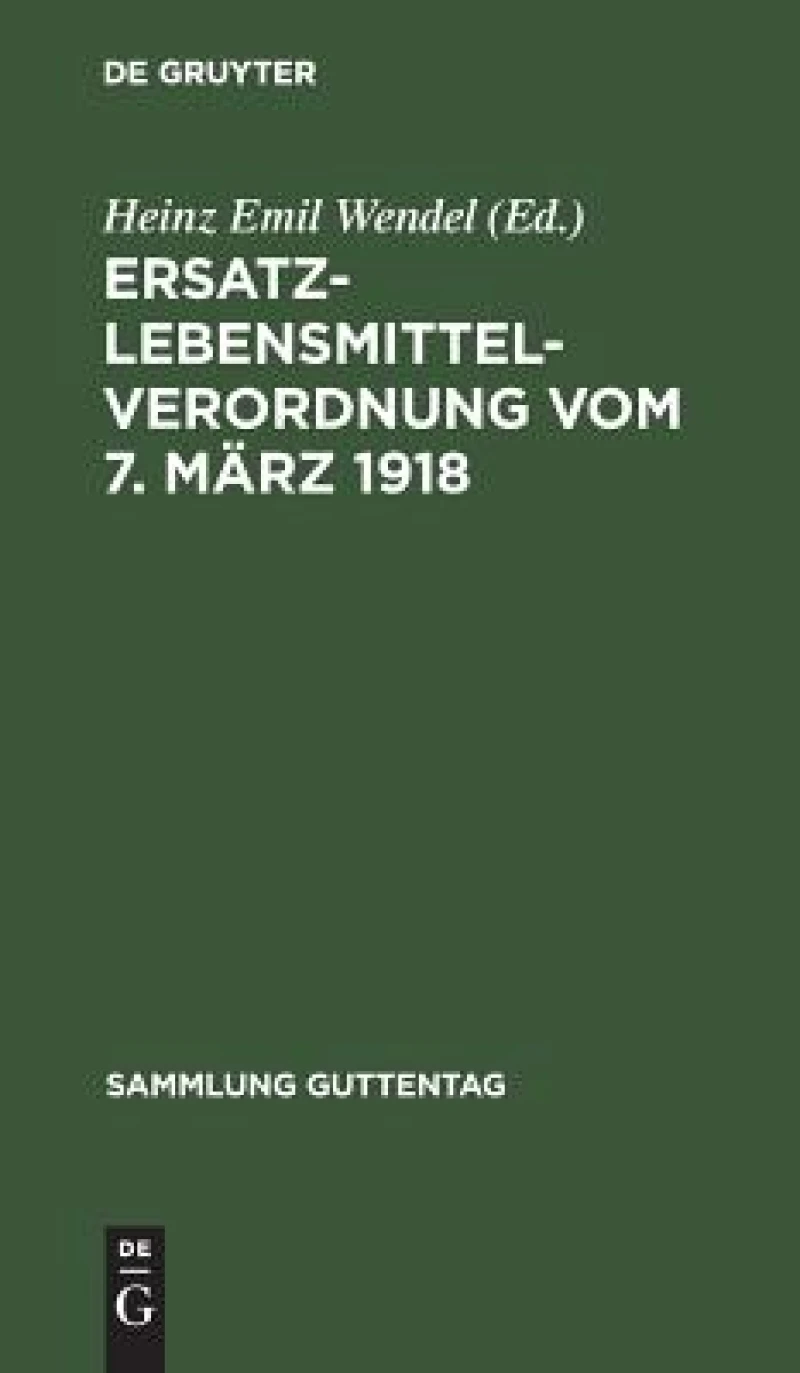 Ersatzlebensmittelverordnung vom 7. März 1918
