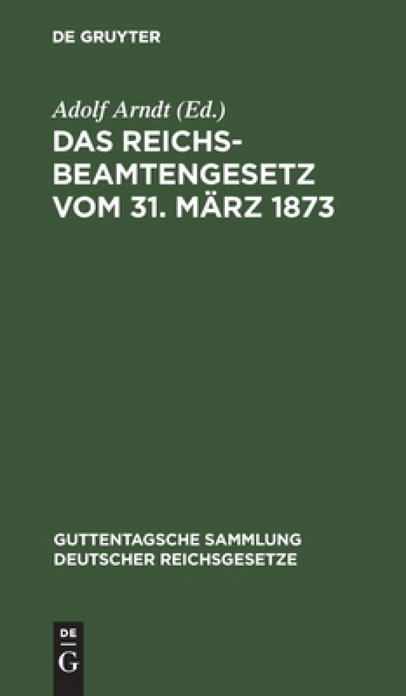 Reichsbeamtengesetz vom 31. März 1873