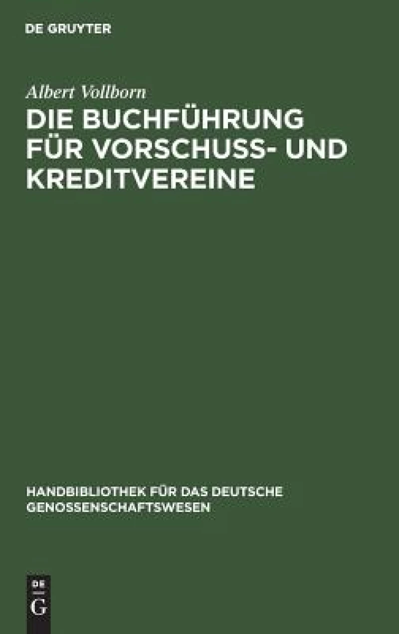 Buchführung für Vorschuß- und Kreditvereine
