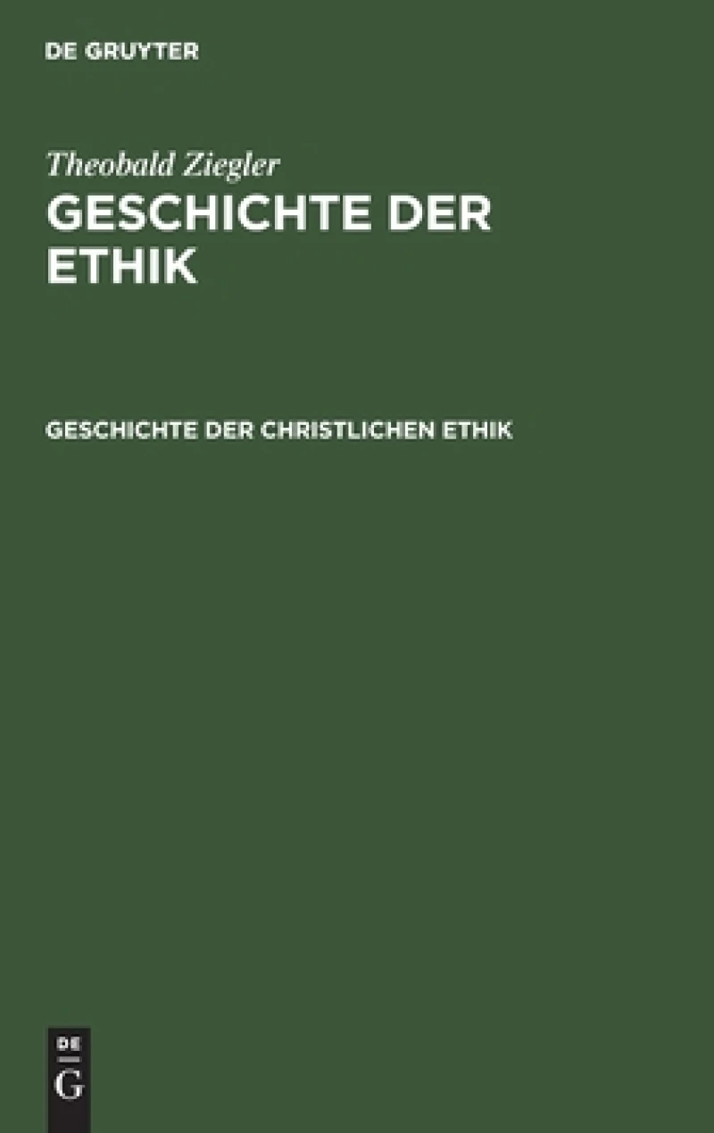 Geschichte Der Christlichen Ethik