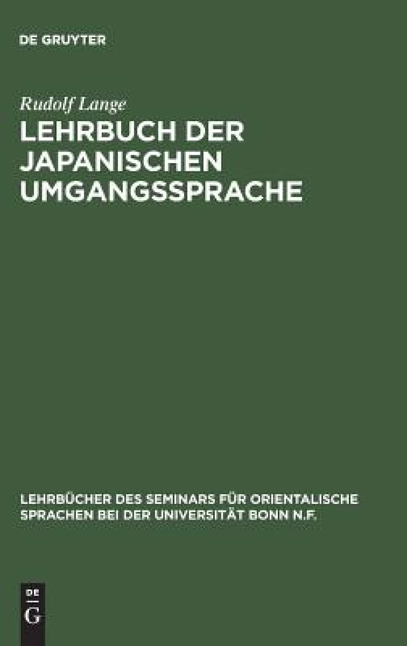 Lehrbuch Der Japanischen Umgangssprache