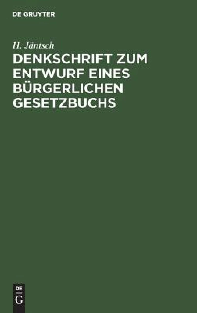 Denkschrift zum Entwurf eines Bürgerlichen Gesetzbuchs