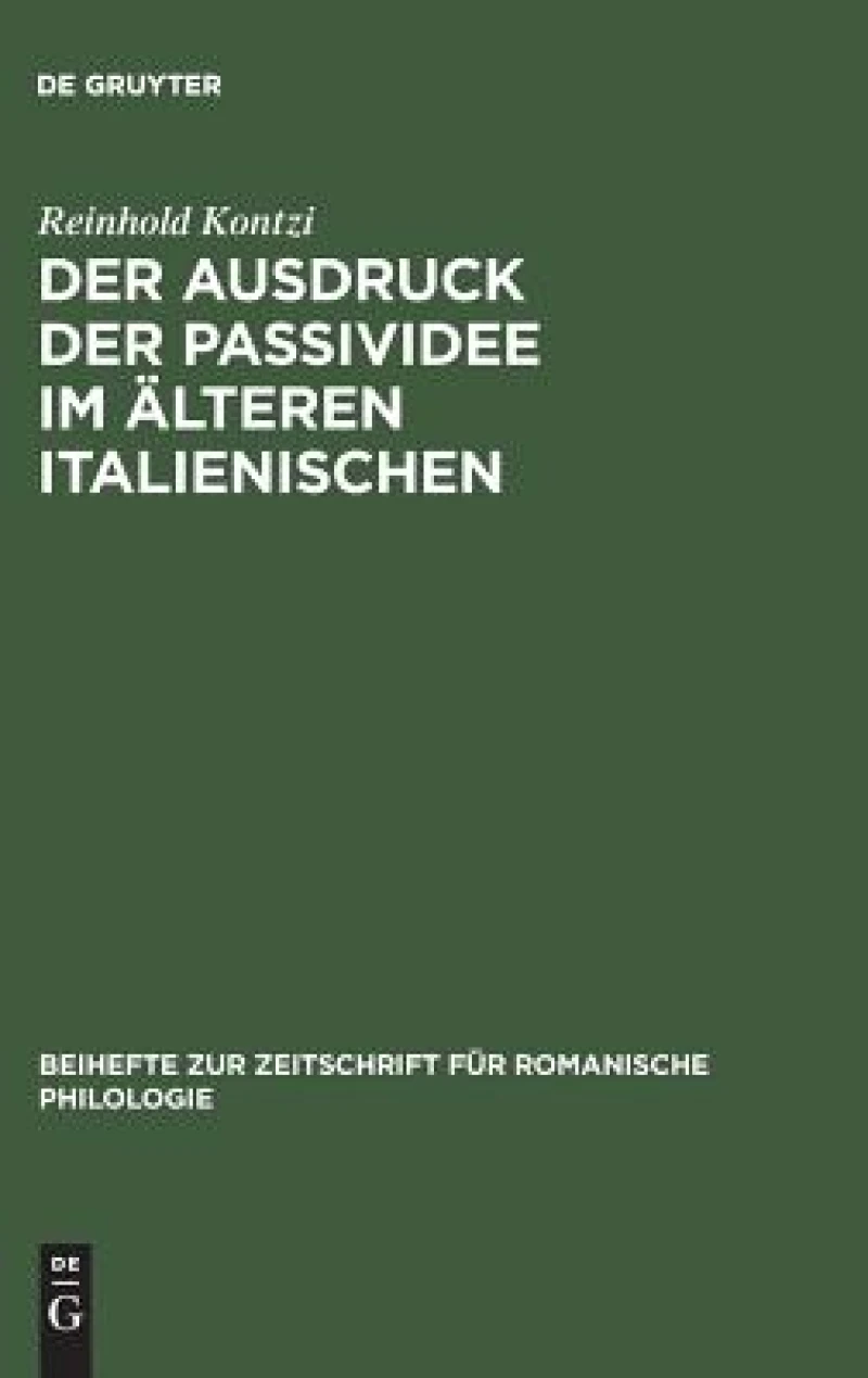 Ausdruck der Passividee im älteren Italienischen