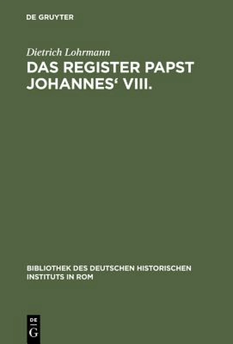 Register Papst Johannes'' VIII