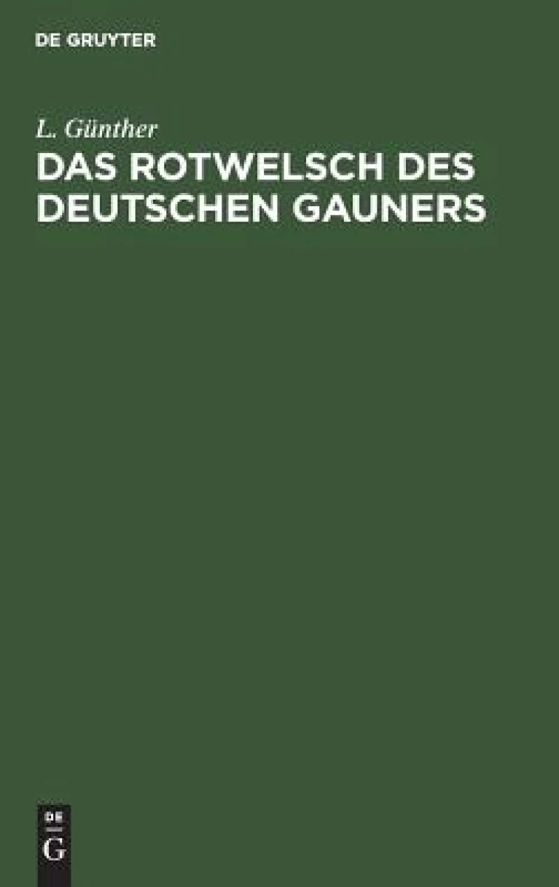 Rotwelsch des deutschen Gauners