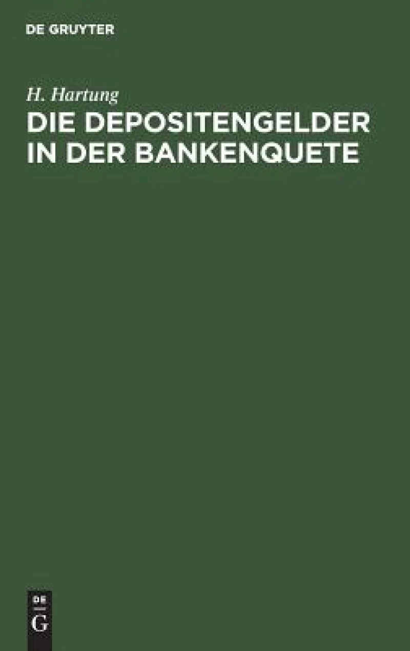 Depositengelder in der Bankenquete