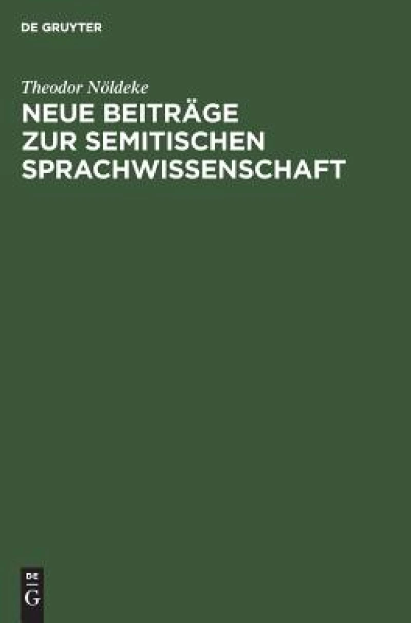 Neue Beiträge Zur Semitischen Sprachwissenschaft