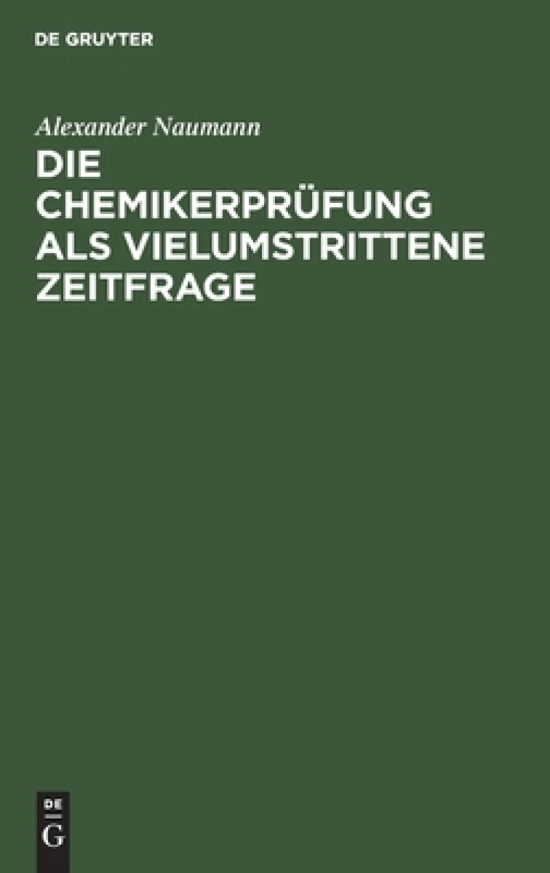 Chemikerprüfung als vielumstrittene Zeitfrage