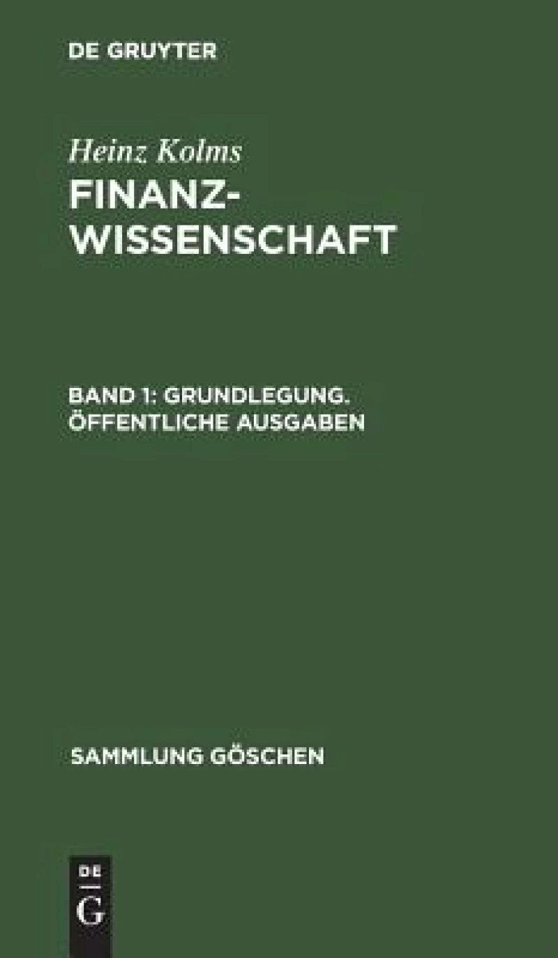 Grundlegung. Öffentliche Ausgaben