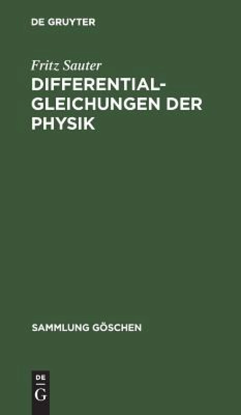 Differentialgleichungen Der Physik