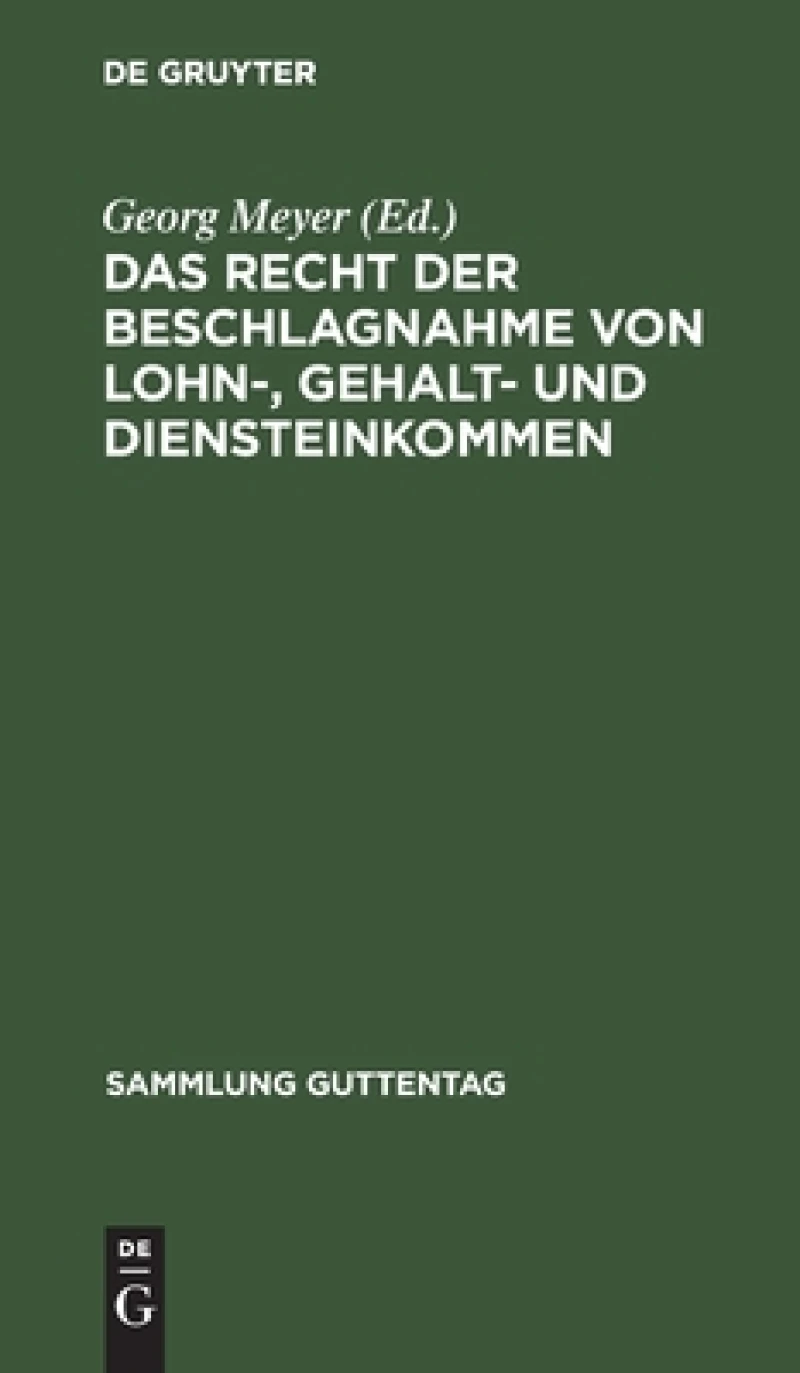 Recht der Beschlagnahme von Lohn-, Gehalt- und Diensteinkommen