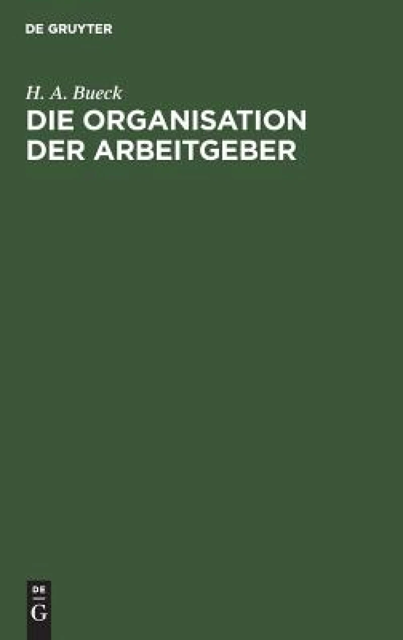Die Organisation Der Arbeitgeber