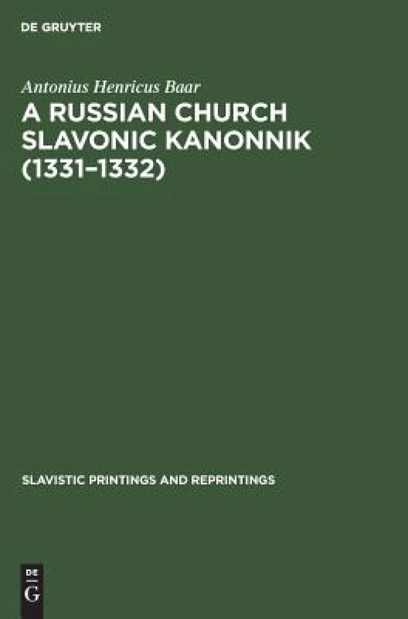 A Russian Church Slavonic kanonnik (1331–1332)