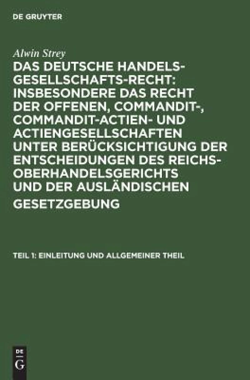 Einleitung und allgemeiner Theil