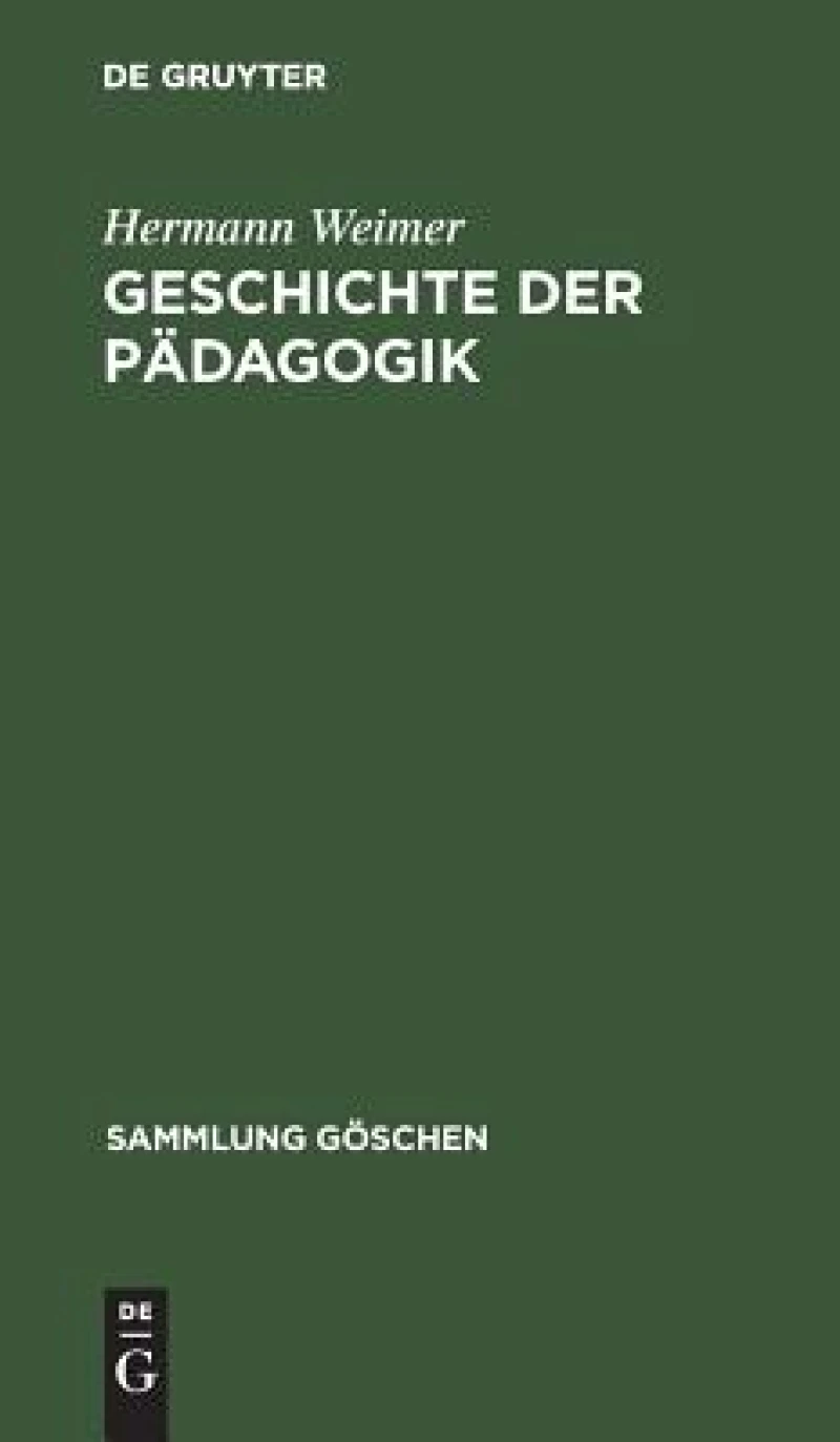 Geschichte Der Pädagogik