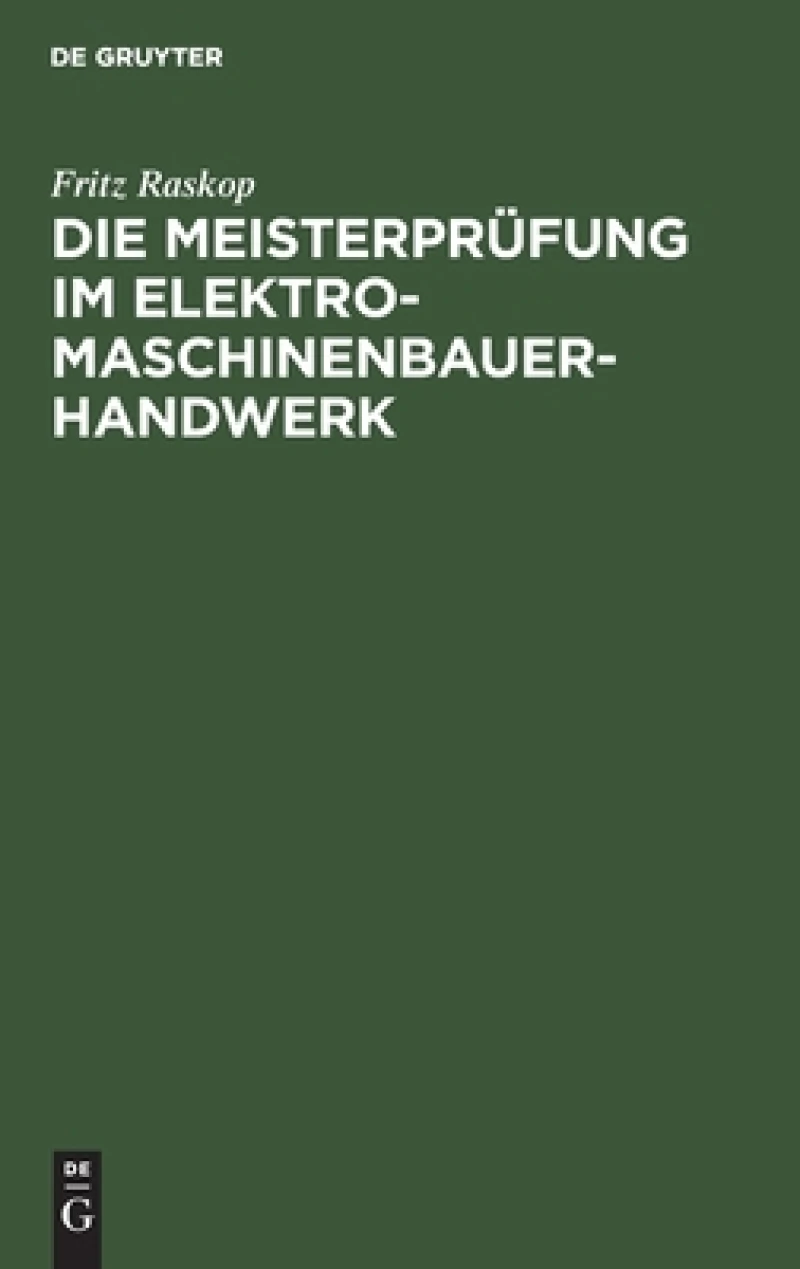 Meisterprüfung im Elektro-Maschinenbauer-Handwerk