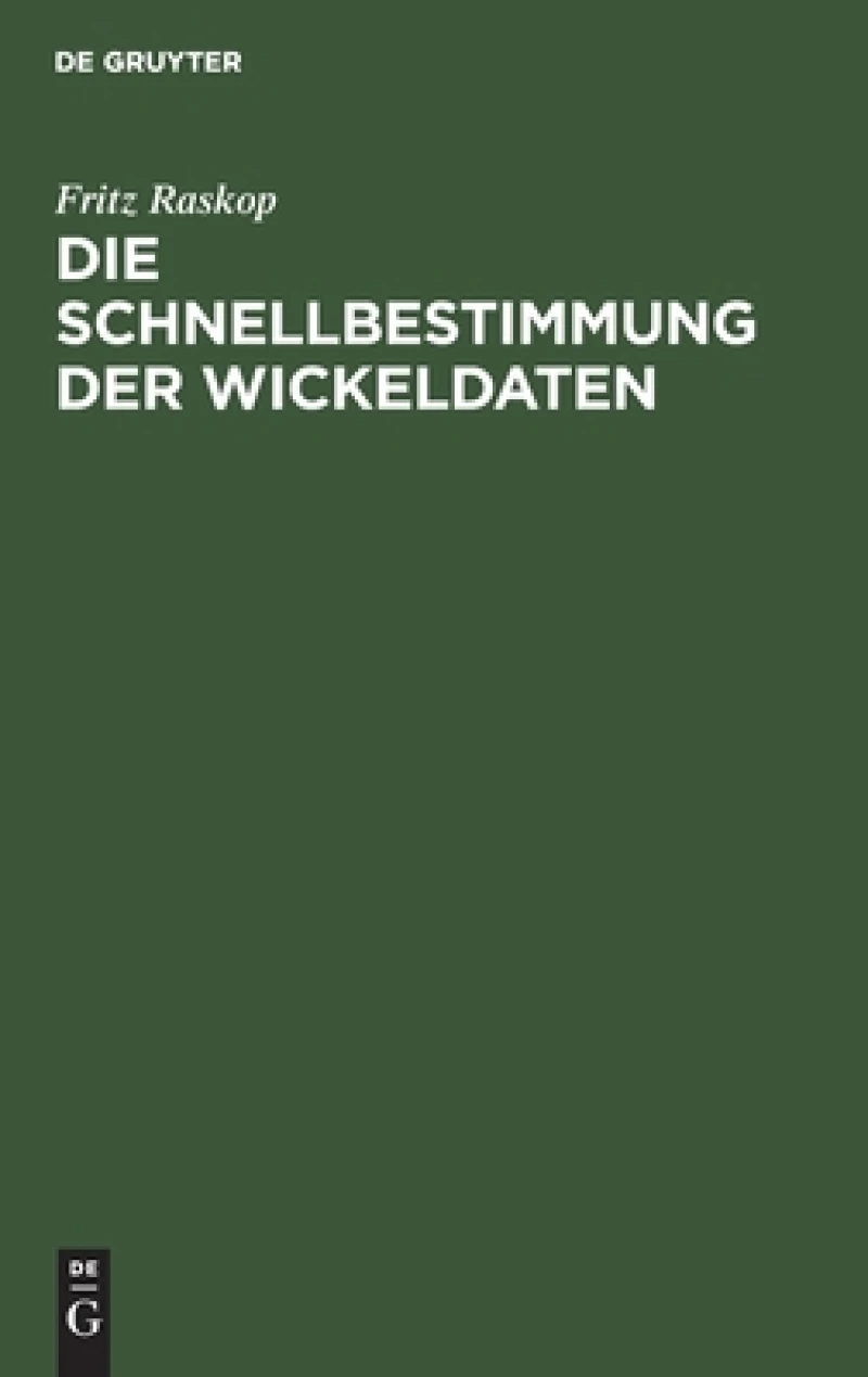 Schnellbestimmung der Wickeldaten