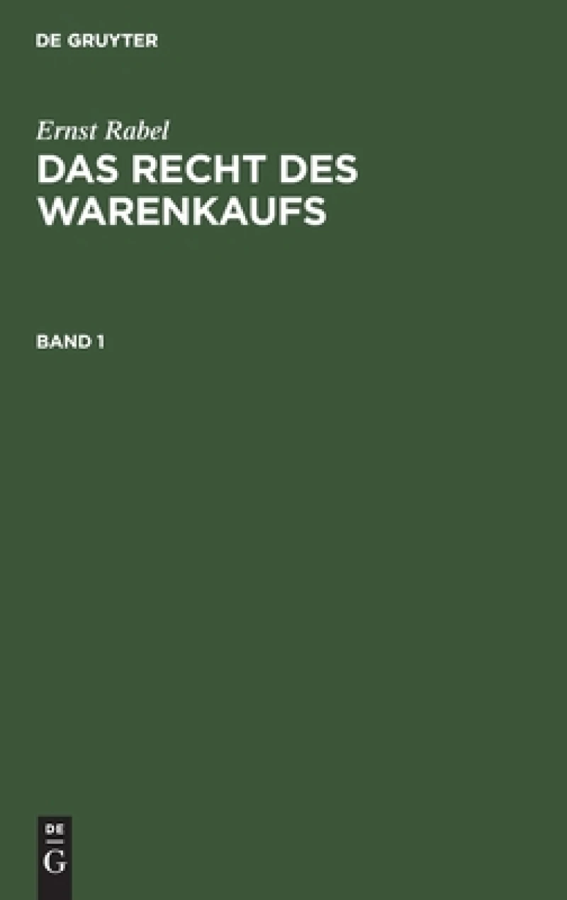 Recht des Warenkaufs. Band 1