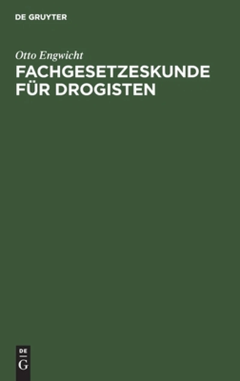 Fachgesetzeskunde für Drogisten
