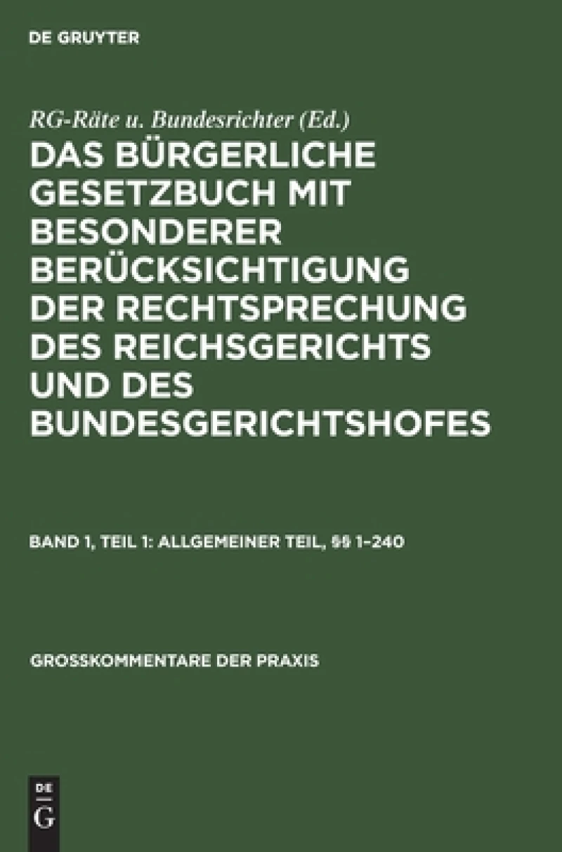 Allgemeiner Teil, §§ 1–240