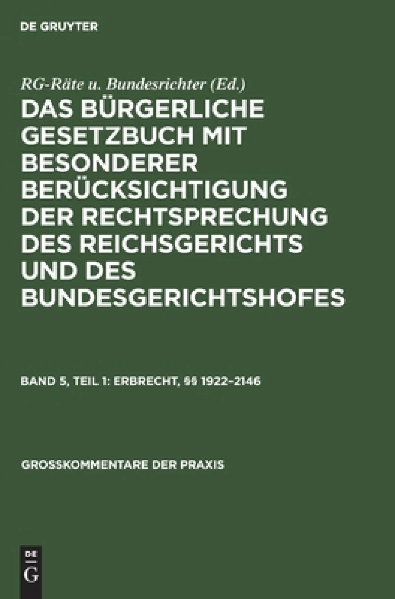 Erbrecht, §§ 1922–2146