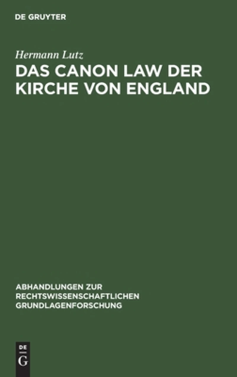 Das Canon Law der Kirche von England