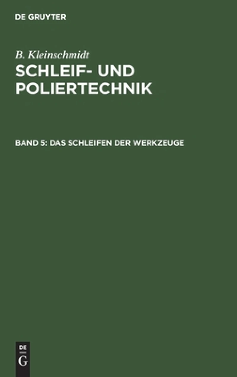 Schleifen der Werkzeuge