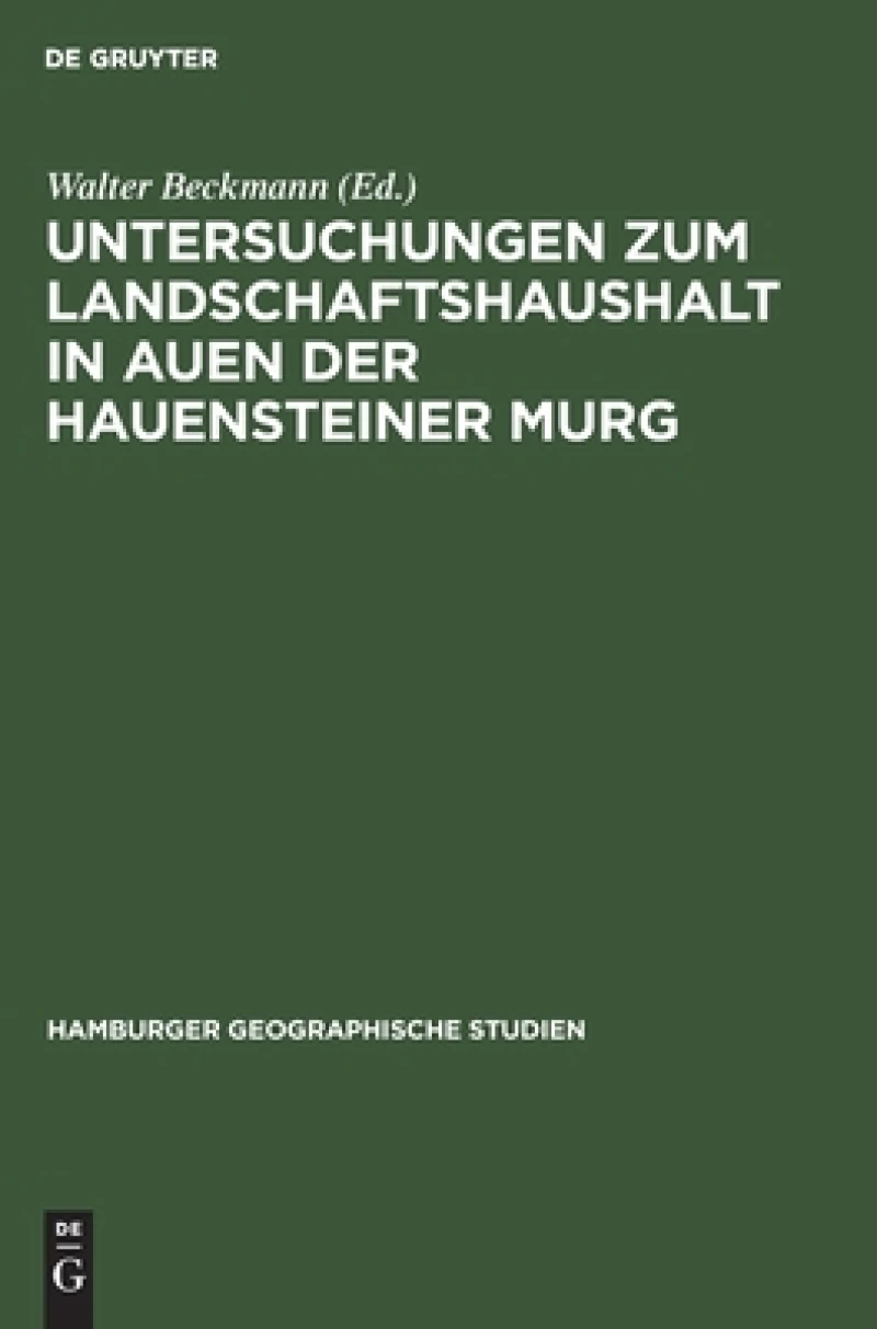 Untersuchungen zum Landschaftshaushalt in Auen der Hauensteiner Murg