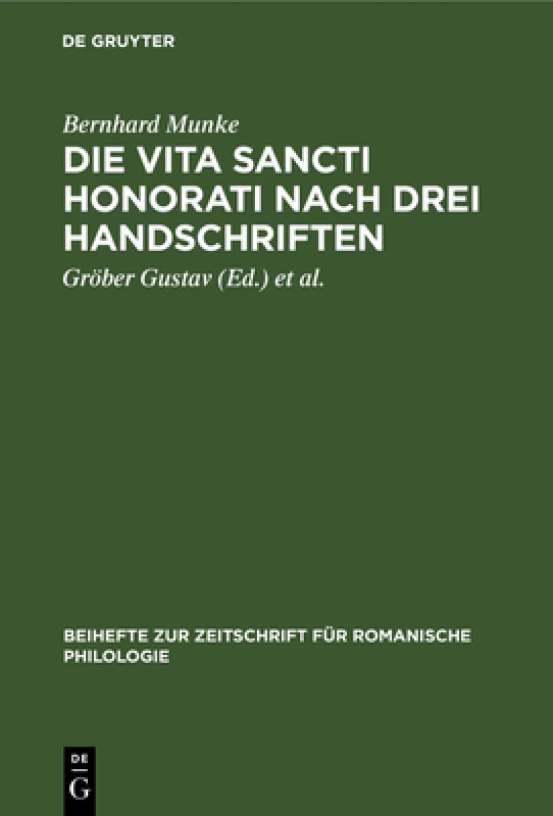 Vita Sancti Honorati nach drei Handschriften