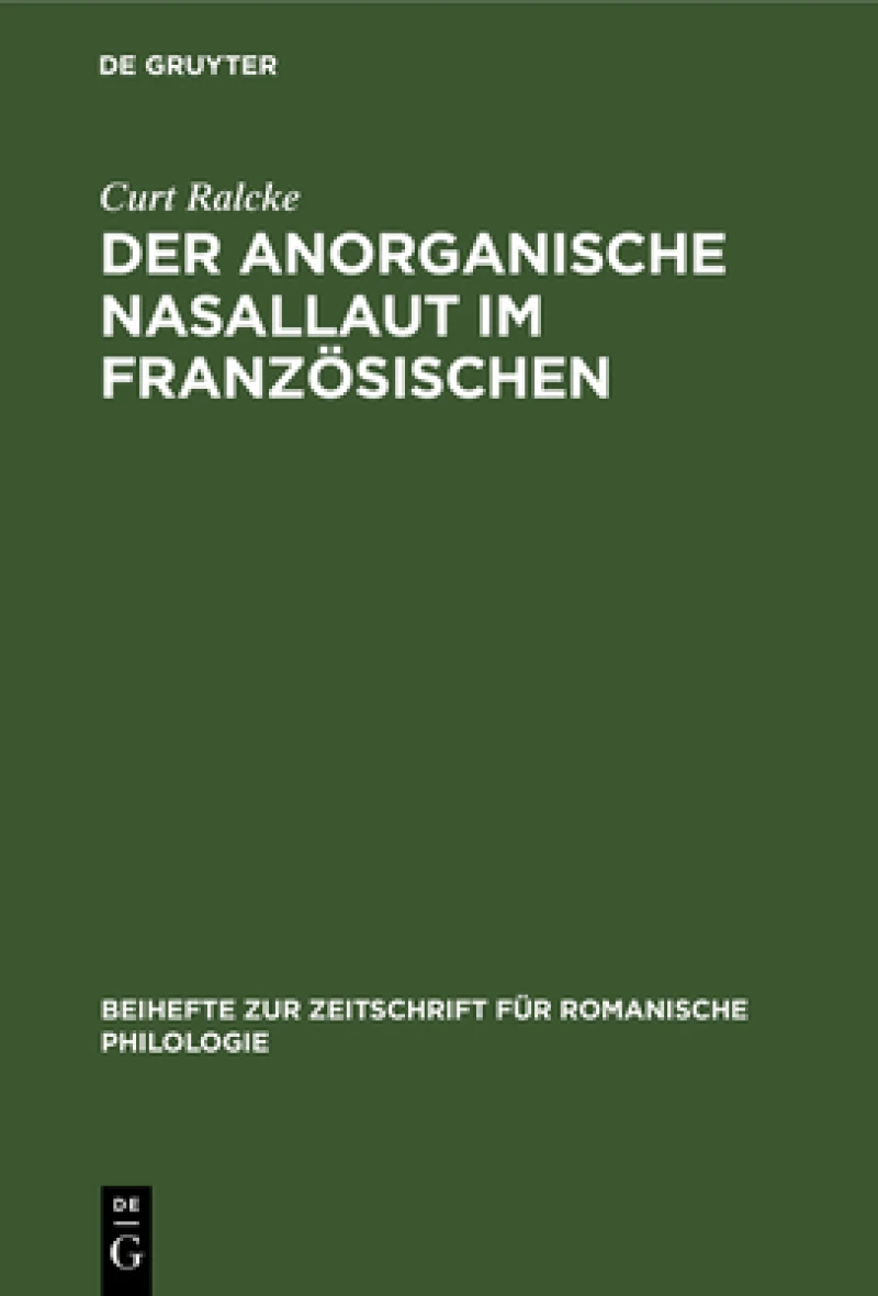 Anorganische Nasallaut im Französischen