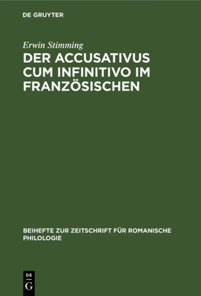 Accusativus cum infinitivo im Französischen