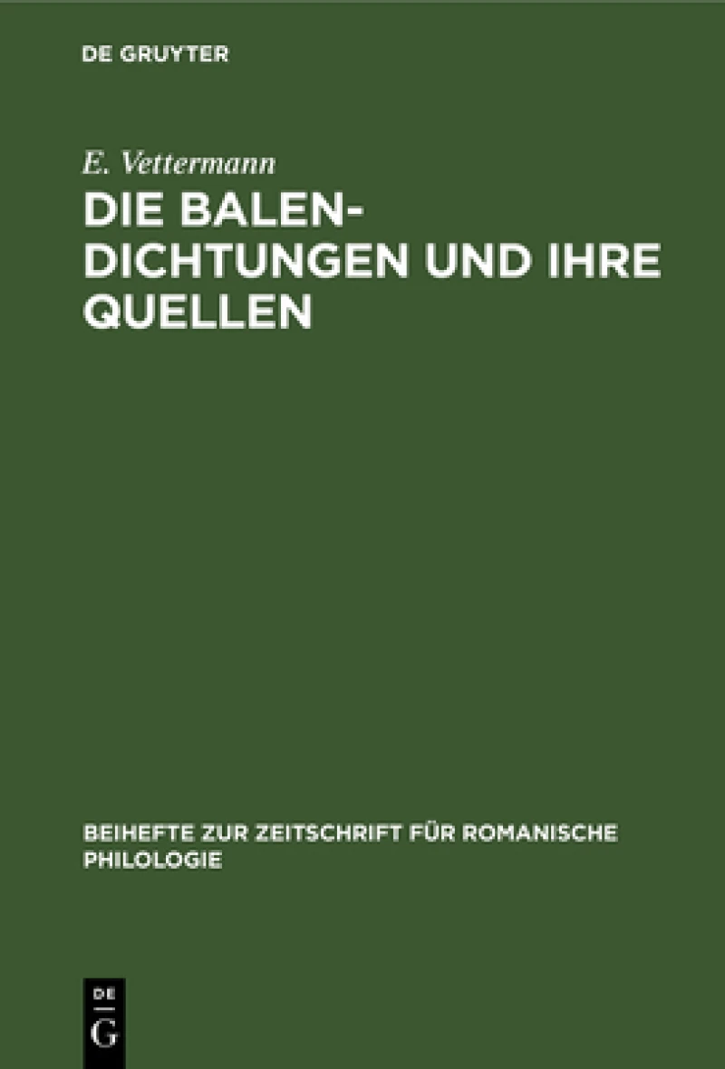 Balen-Dichtungen und ihre Quellen