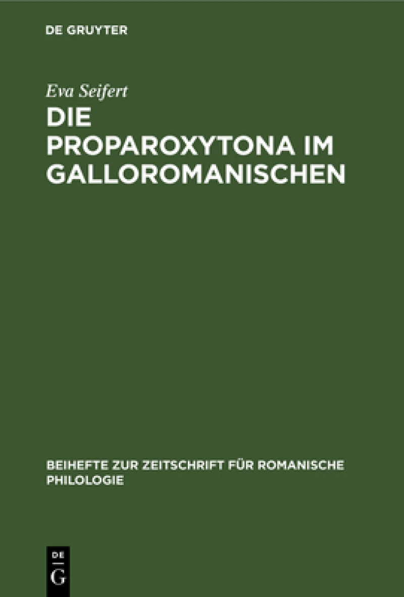 Proparoxytona im Galloromanischen