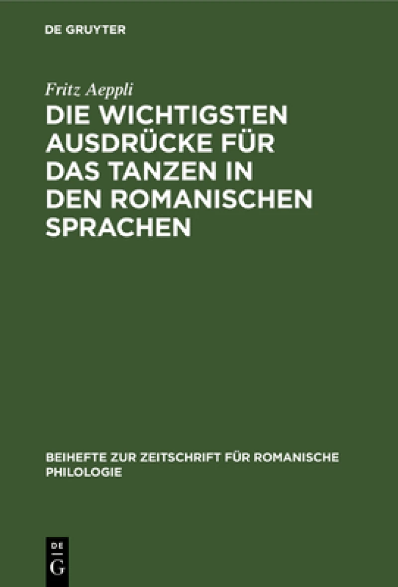 wichtigsten Ausdrücke für das Tanzen in den romanischen Sprachen