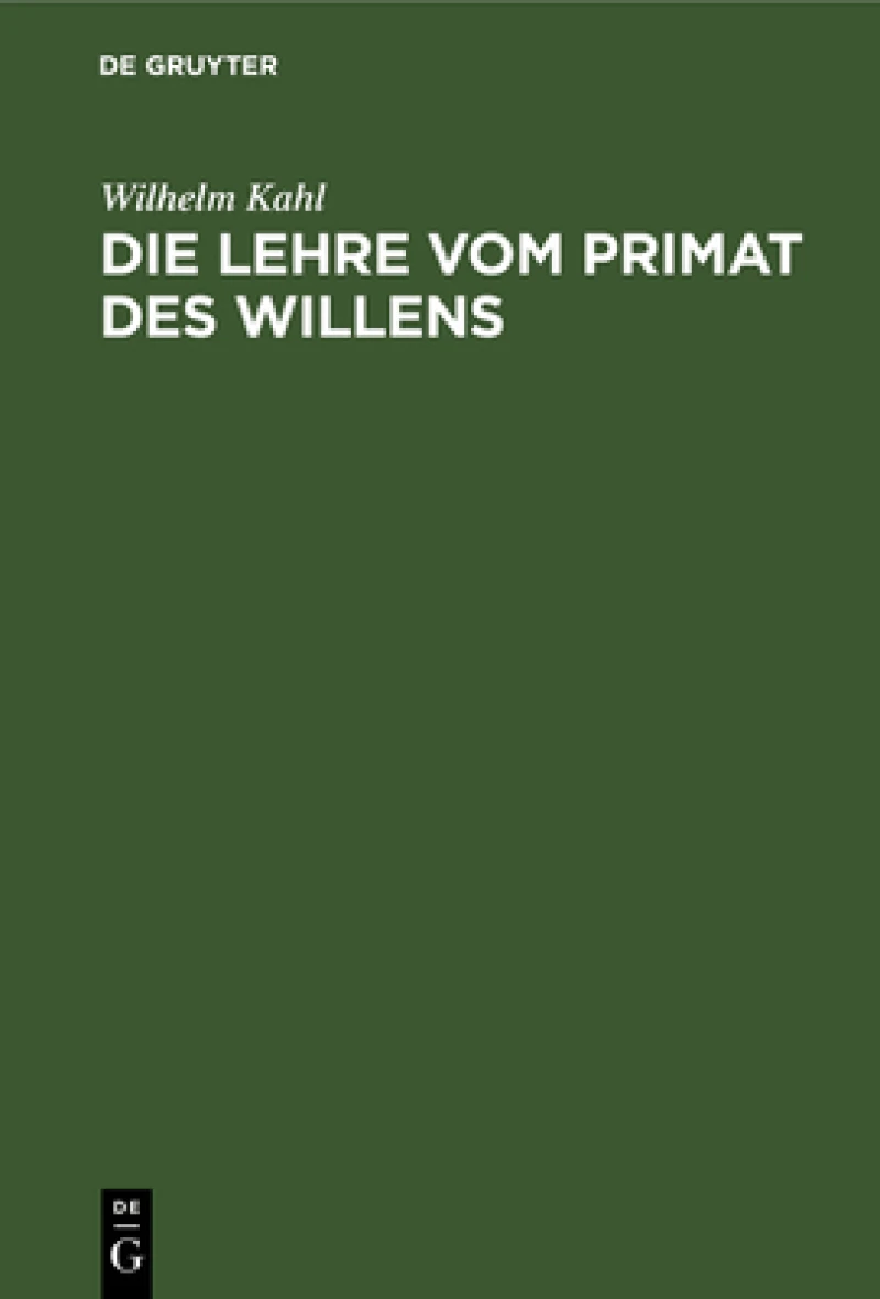 Lehre vom Primat des Willens