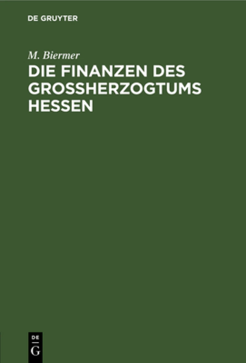 Finanzen des Großherzogtums Hessen