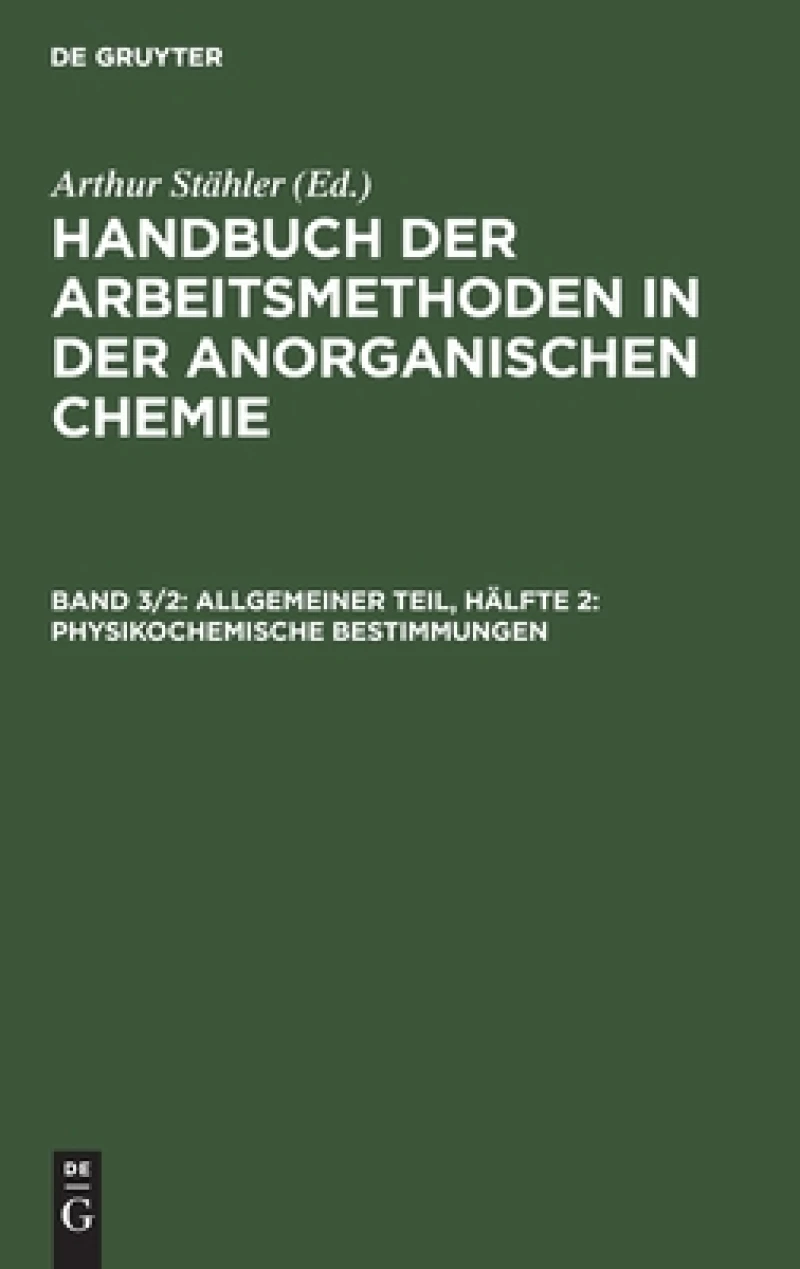Allgemeiner Teil, Hälfte 2: Physikochemische Bestimmungen