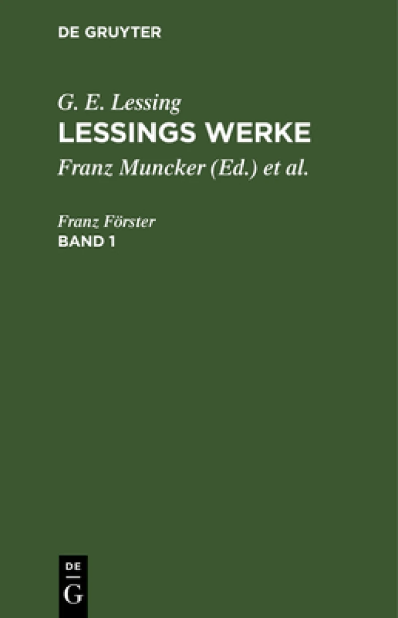Lessings Werke. Band 1