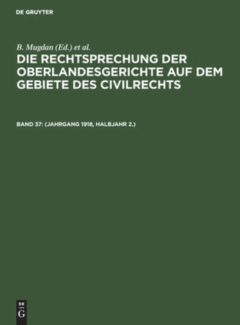 (Jahrgang 1918, Halbjahr 2.)