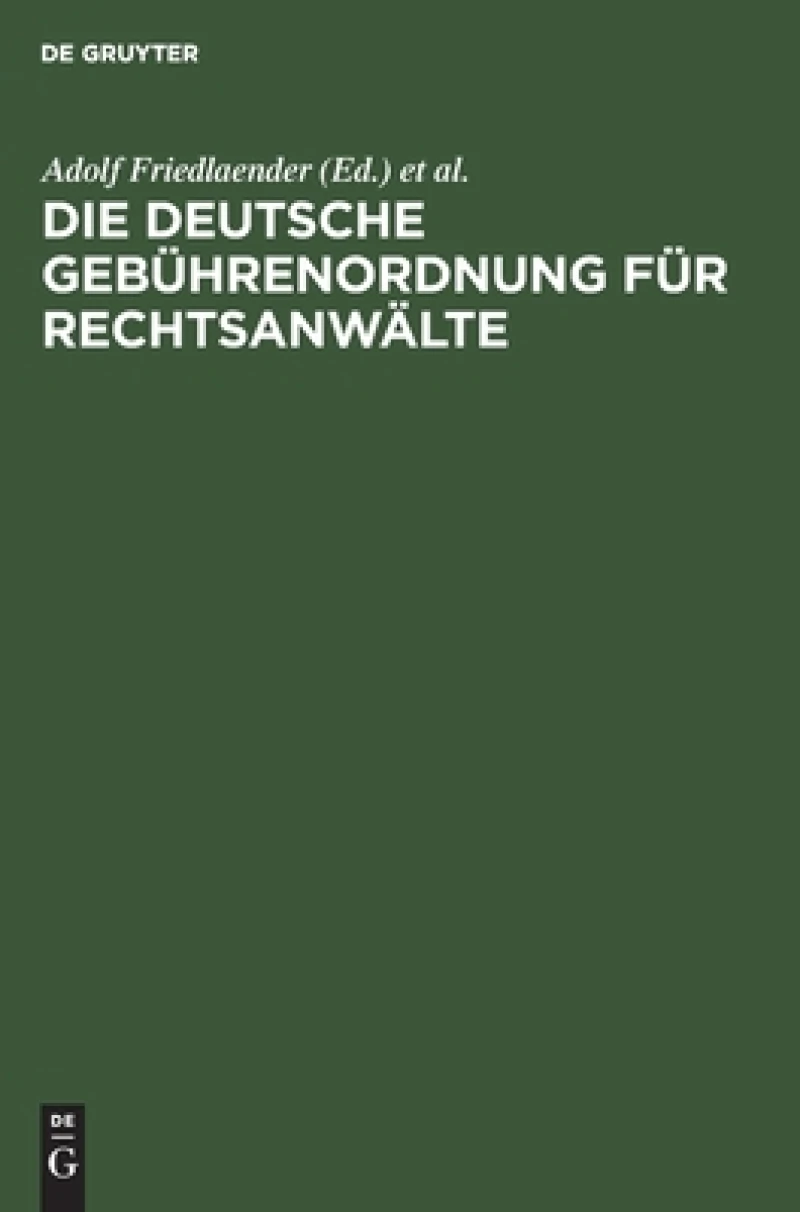deutsche Gebührenordnung für Rechtsanwälte
