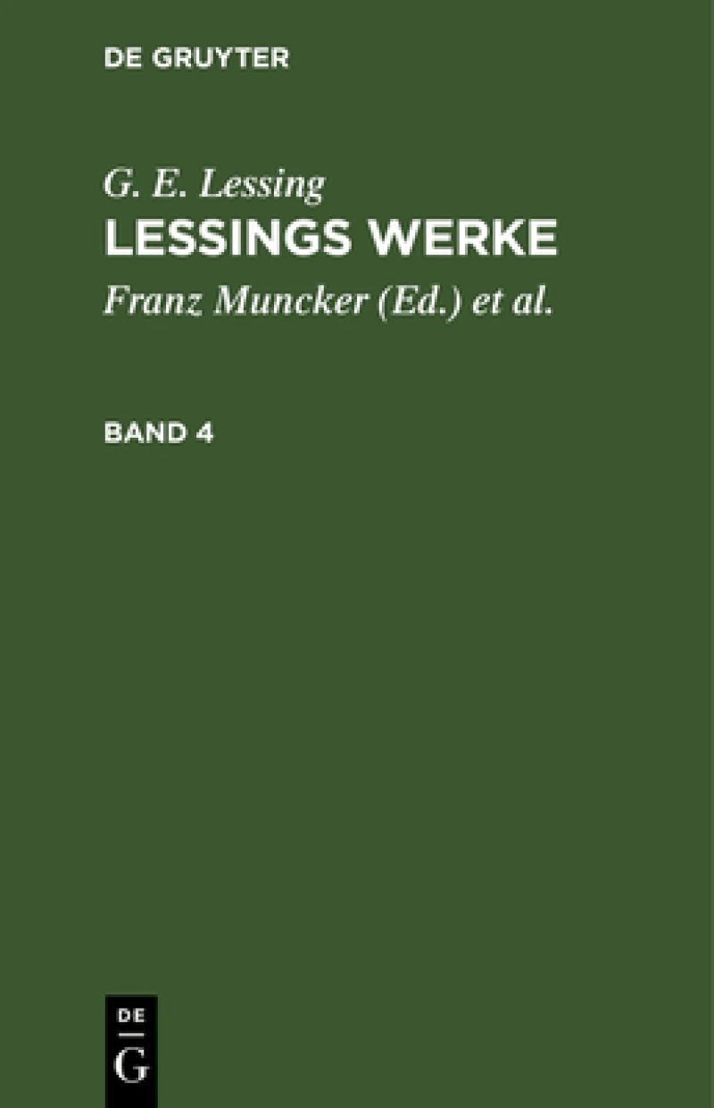 Lessings Werke. Band 4