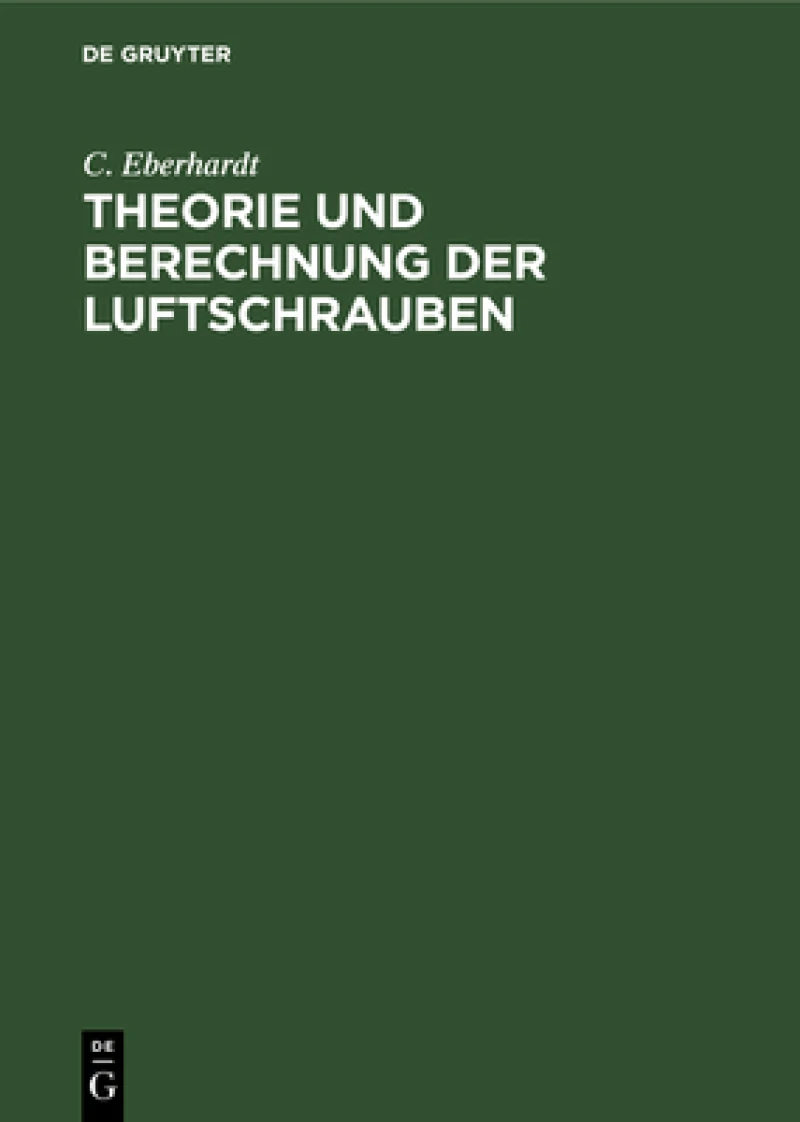 Theorie Und Berechnung Der Luftschrauben