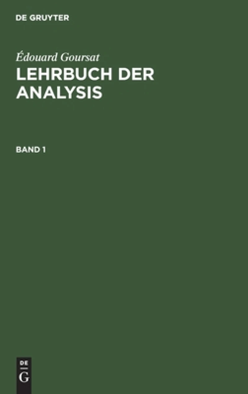 Lehrbuch der Analysis. Band 1
