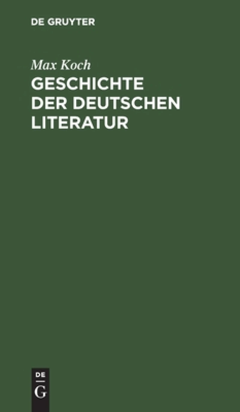 Geschichte Der Deutschen Literatur