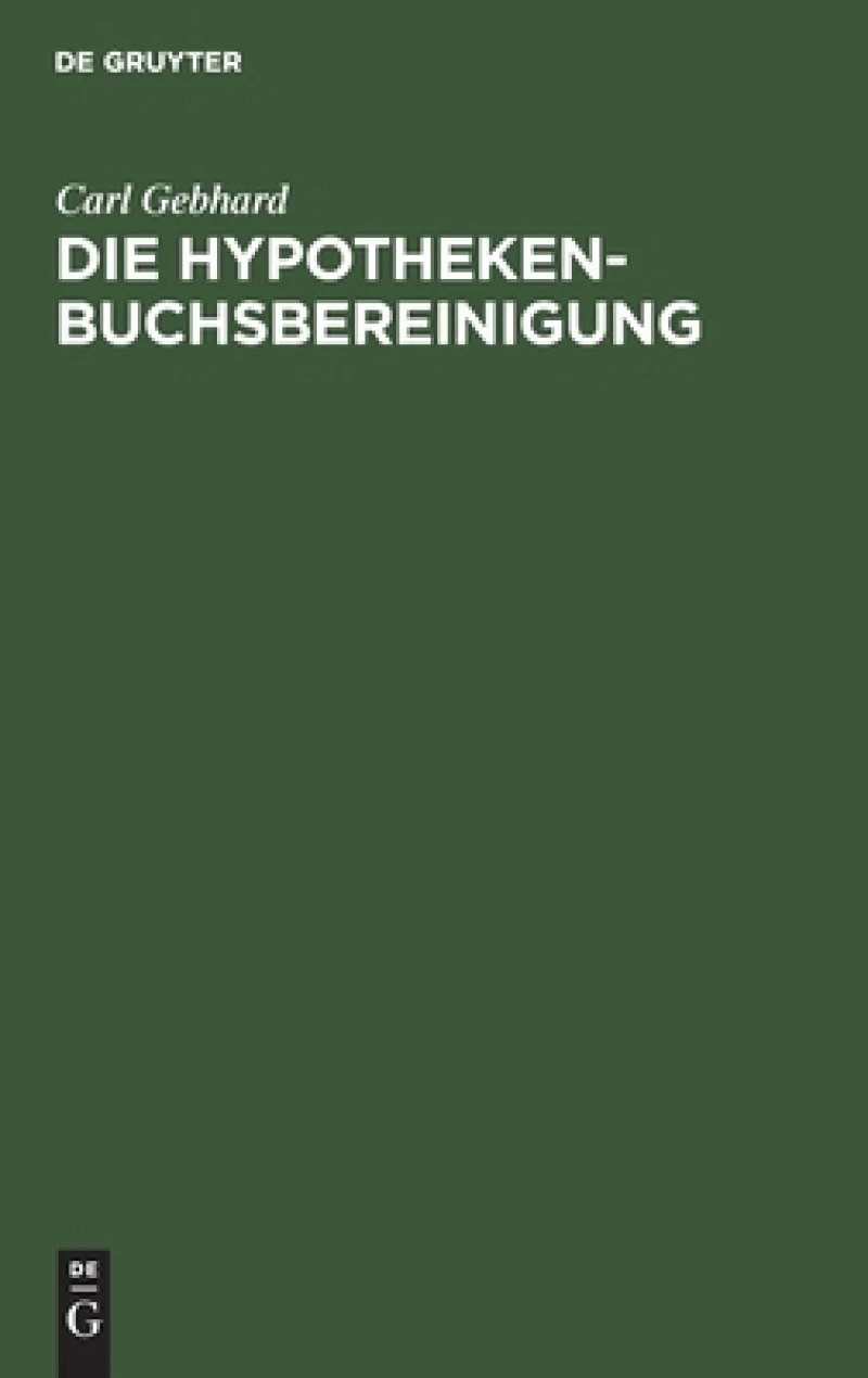 Hypothekenbuchsbereinigung