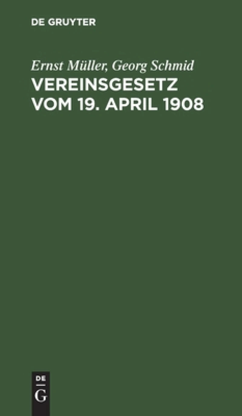 Vereinsgesetz vom 19. April 1908