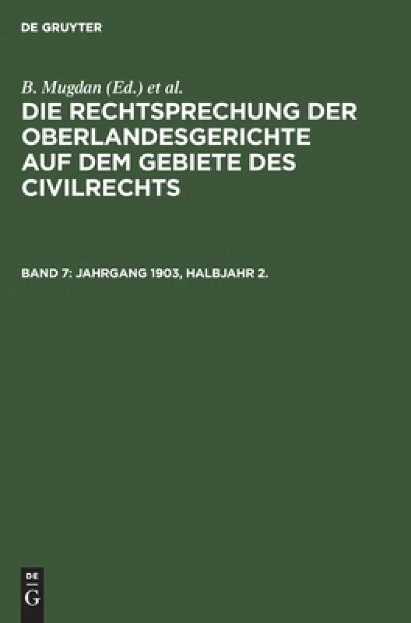 Jahrgang 1903, Halbjahr 2.