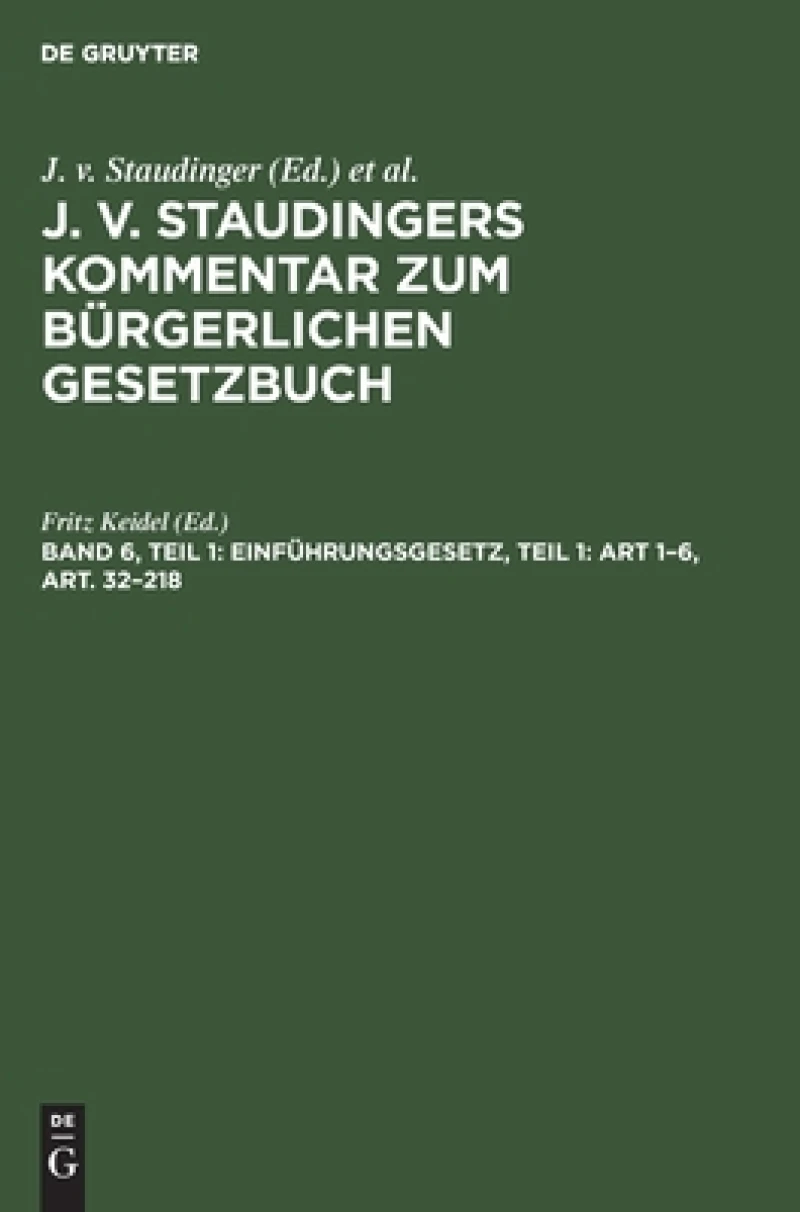 Einführungsgesetz, Teil 1: Art 1–6, Art. 32–218